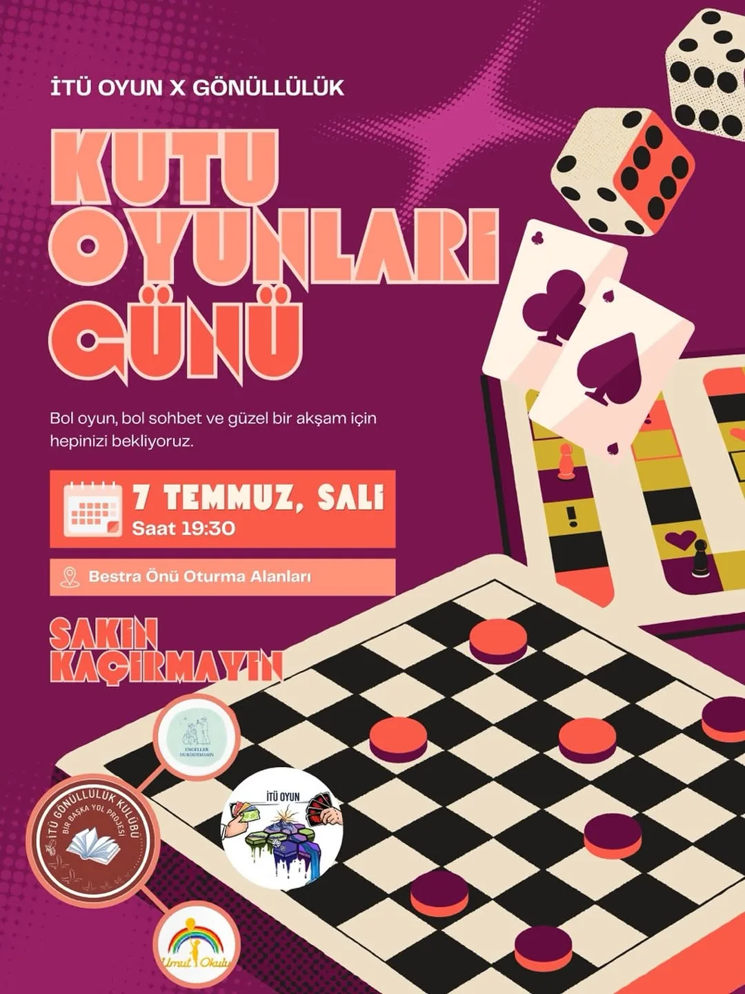 İTÜ Oyun × Gönüllülük afişi