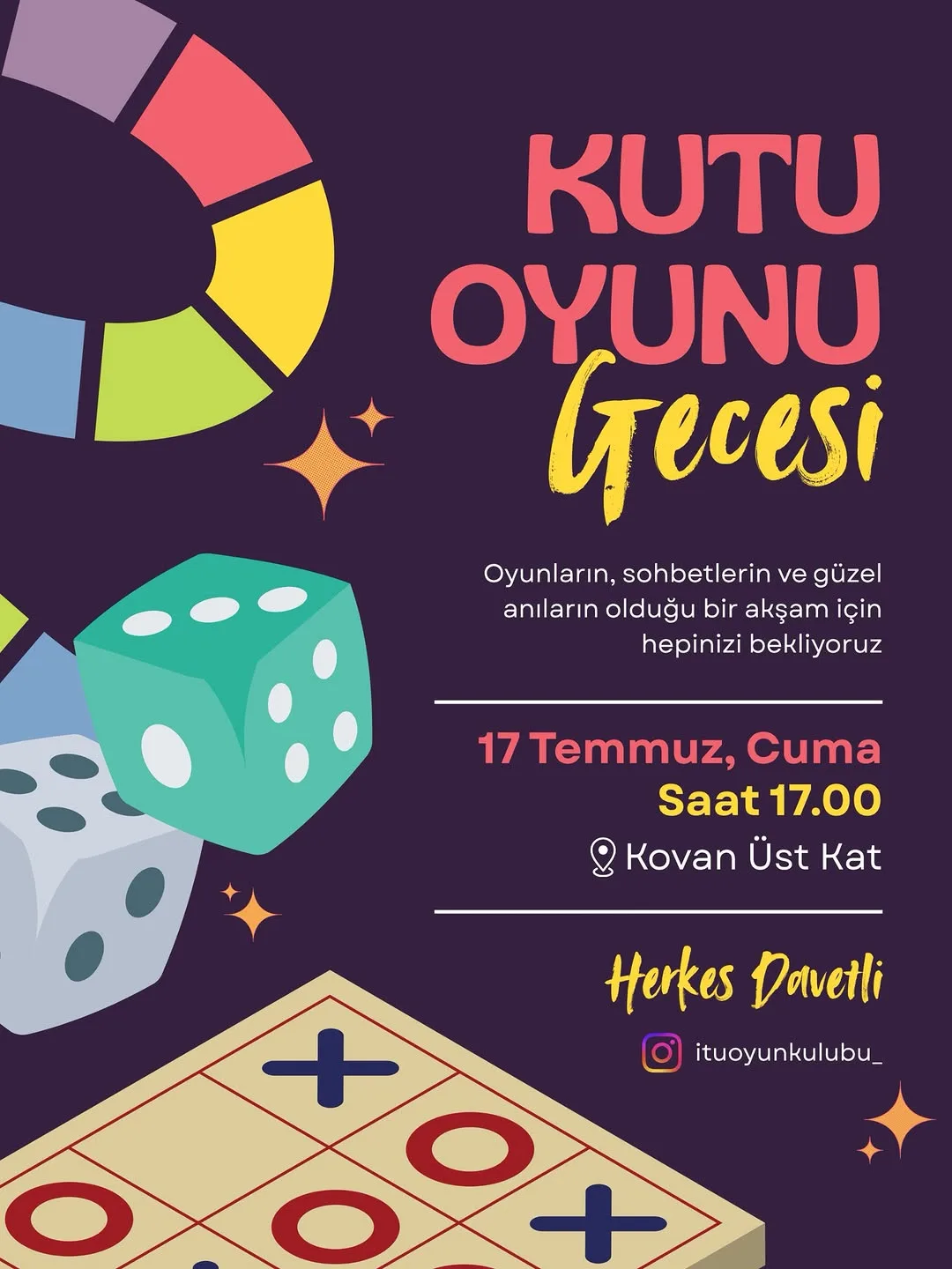 17 Temmuz Kutu Oyunu Gecesi afişi